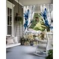 thumbnail image 4 of nqOlkjepod Outdoor Curtains for Patio Waterproof, White Blue Flowers Outdoor Privacy Panels Grommet, Modern Elegance Butterfly Floral Blackout Outside Curtains for Porch/Cabana 54"x95", 1 Panel, 4 of 8
