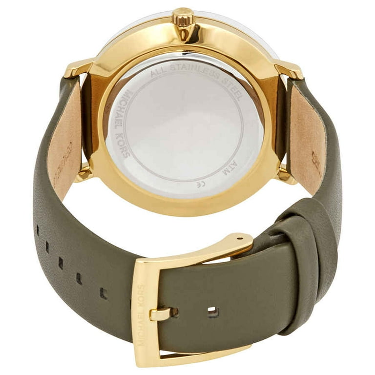MICHAEL KORS MK2831 腕時計 グリーン Michael Kors Women's Pyper Gold Case Olive Green Leather