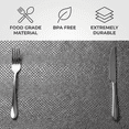 thumbnail image 5 of Placemats Set of 8 for Dining Table, Table Placemats, Rectangular PVC Vinyl, 18x12 Inches - Gray, 5 of 7