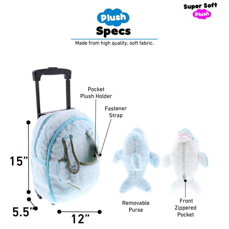 Backpacks Dolphin – Super Soft Plush Trolley & Purse