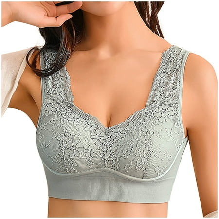 

Stamzod Women s Bra Soild Wire Free Underwear One-Piece Bra Everyday Underwear