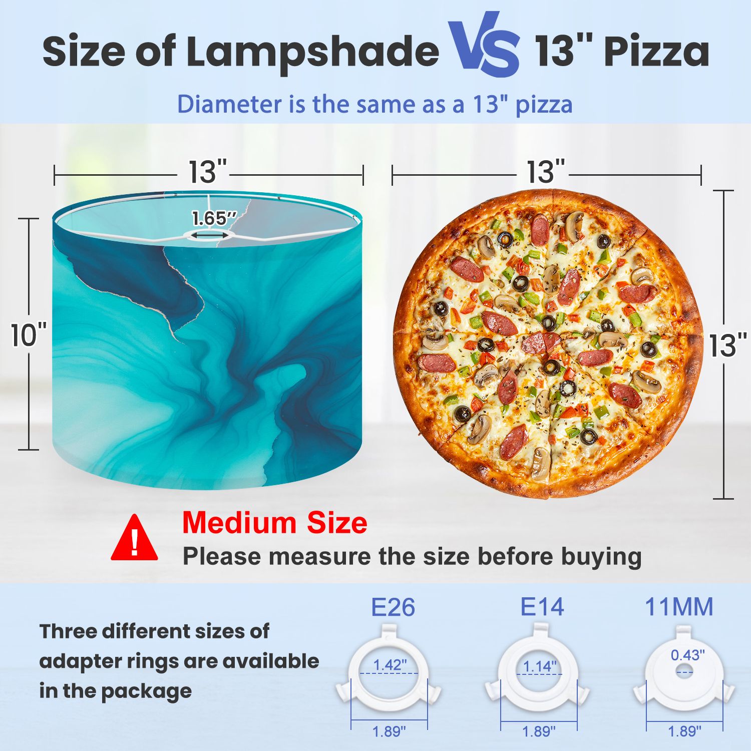 Lampshades 2 Pack Turquoise Ocean Water Canvas Painted Alcohol Ink Abstract 13"x13"x10" Light Shade for Table Lamps Floor Lamps Drum Lamp Shades Lampshade Replacement Easy Assembly