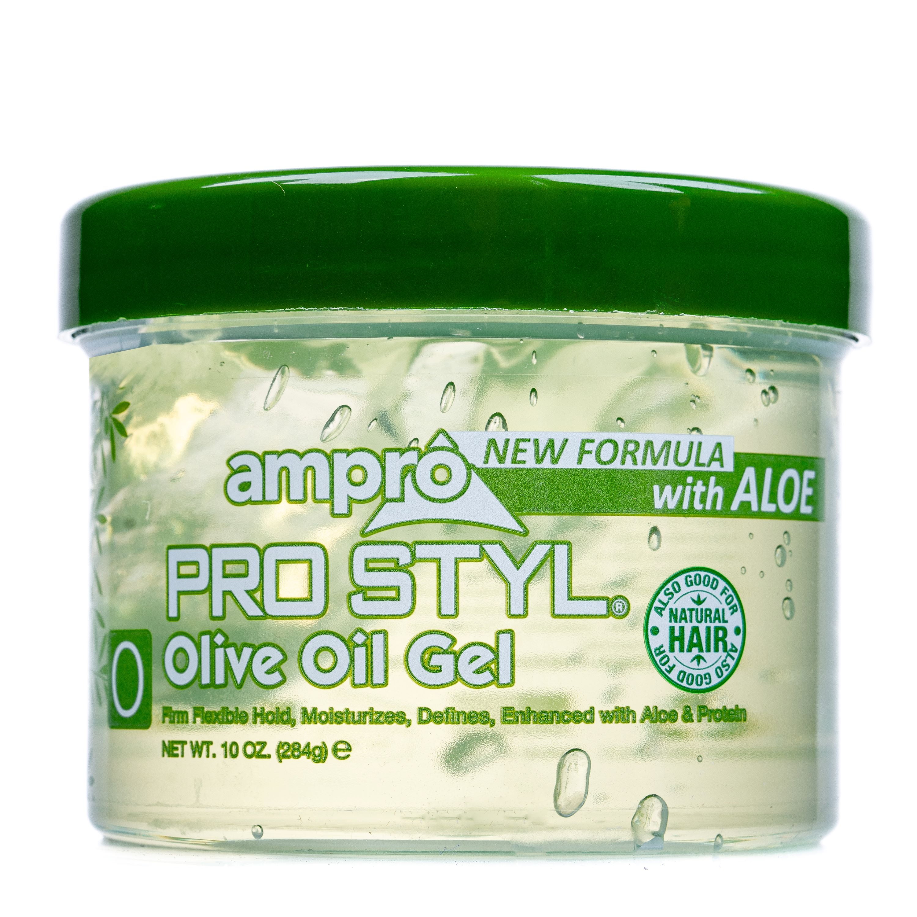 (3 pack) Ampro Pro Styl Olive Oil Styling Gel, 10oz., Moisturizing, Unisex
