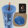 thumbnail image 4 of Contigo 20oz Shake & Go Tumbler, Plastic with Straw, Stellar Jay Cowhide Couture, 4 of 8