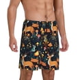 thumbnail image 2 of Kdxio Forest Elf Print Mens Sleep Shorts Bottoms Soft Comfy Pajama Wear Pants with Drawstring Pockets, 2 of 7