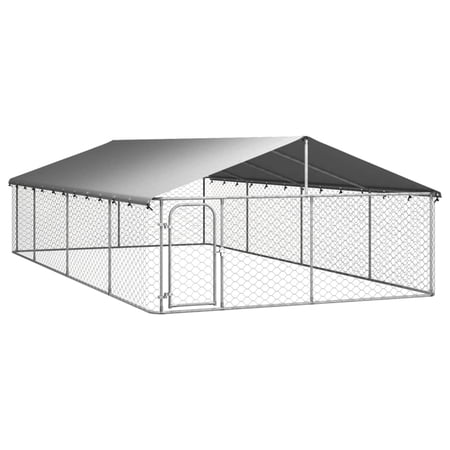 vidaXL 屋外用犬小屋 屋根付き 400x200x150cm動物 ペット用品 ペット用品 犬用品 犬小屋・ドッグラン 代引不可