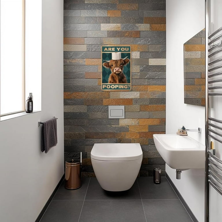 Targa in metallo vintage con bassotto con scritta Are You Pooping per il bagno, decorazione artistica divertente, per servizi igienici, grotta, bar, casa, bagno, decorazione da parete, 20 x 30 cm