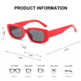 thumbnail image 4 of BUTABY Gafas de sol rectangulares para mujer, gafas de conducción retro de los años 90, marco cuadrado estrecho, protección UV400, 4 of 6