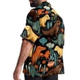 thumbnail image 3 of Platypus Men's Short Sleeve Hawaiian Shirt Button Down Poplin Beach Casual Printed Unisex Summer Tops, 3 of 6