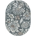 thumbnail image 3 of Madison Traditional 5' x 7' Oval Dark Gray Polypropylene Indoor Area Rug, 3 of 7