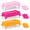 Pink and Orange-6, variant on Cowgirl Pink 4 Pack Disco Cowgirl Disposable Rectangle Plastic Tablecloths 54 x 108 Inch