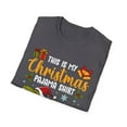thumbnail image 4 of Funny Christmas Holiday Dinosaur PJ Novelty Graphic Art Unisex T-Shirt, 4 of 8
