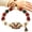#C, variant on Christmas Magic Collection Bracelet, 2026 Holiday Beaded Stretch Bracelet with Santa Reindeer Tree Stocking Charms for Women