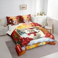 thumbnail image 3 of jejeloiu Marry Xmas Bedding Comforter Set 7-Piece,Red Christmas Gifts King Bedding Sets,Cartoon Snowfalke Bed Sheets For Boys Girls,Lightweight Bedroom Decoration Reversible, 3 of 8