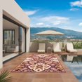 thumbnail image 2 of Red Boho Outdoor Rug 3x5 Ft, Non Slip Washable Area Rug, Country Vintage Aesthetic Ethnic Aesthetics Patio Rugs Carpet Runner, Large Floor Mat for Indoor/Outdoor Deck Porch Camping, 2 of 8