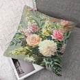 thumbnail image 7 of BANET Leaf Pillow Covers Pink Flower Decorative Pillow Cases Square Cushion Covers Home Decor For Porch Couch Outdoor Set of 2 22x22in, 7 of 7