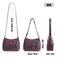 thumbnail image 5 of Spencer Womens Crossbody Bag Lightweight Multi Pocket Purses Soft Leather Shoulder Crossover Satchel Handbags for Laides, Purple, 5 of 9