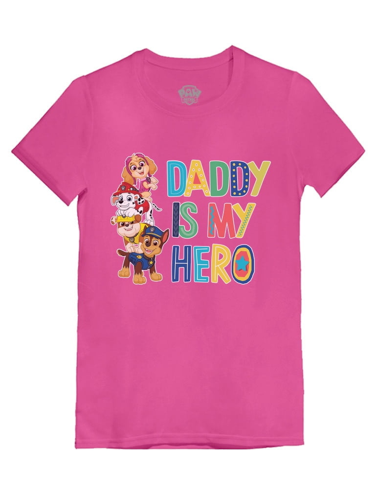 Paw Patrol Shirts for Girls Dad Gifts I Love My Daddy Fathers Day Kids