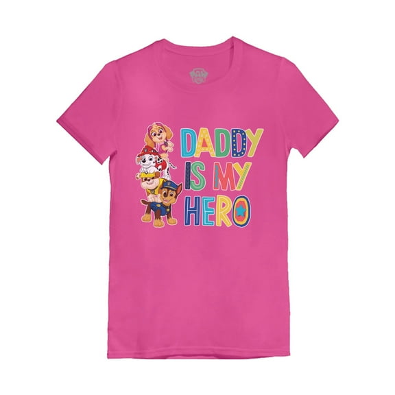 Paw Patrol Shirts for Girls - I Love My Daddy Father's Day Kids Shirt - Adorable Paw Patrol Tee for Little Girls - Ideal Father's Day Gift - Available in Various Sizes - Great for Birthdays, Holidays