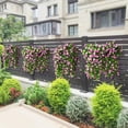 thumbnail image 3 of 2 Pack Artificial Hanging Flowers, Fake Hanging Plants Dichroism Orchid Flower Bouquet for Wall Home Room Garden Wedding Indoor Outdoor Spring Decoration(Deep Pink), 3 of 5