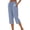 CL39_Blue, variant on Striped Capri Pants for Women Loose Fit Straight Leg Cropped Pant Casual Summer Drawstring Elastic Waist Trousers Green S