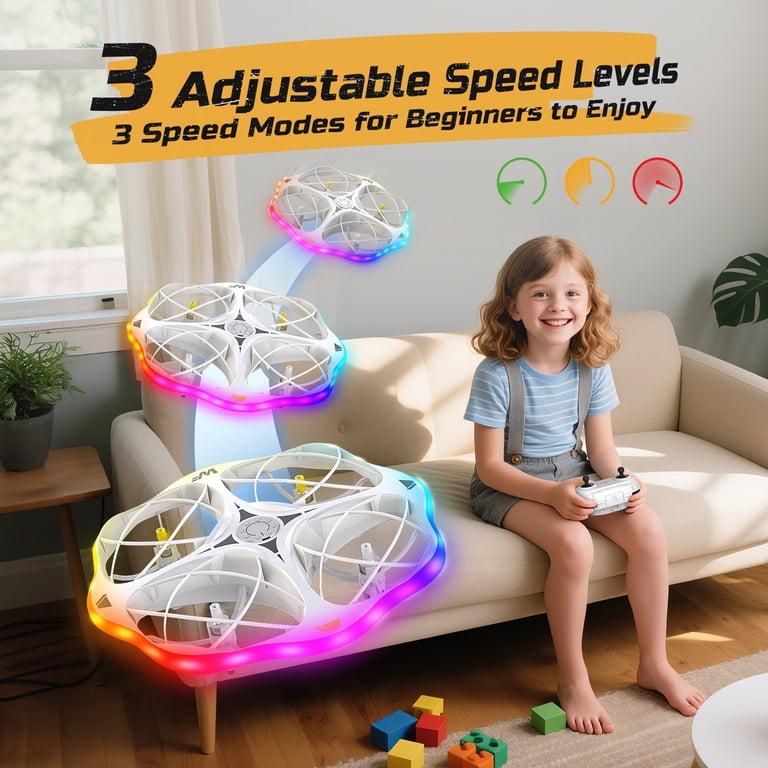 Wefone WF15 UFO RC Quadcopter with LED Lights, Ages 8+ photo 8