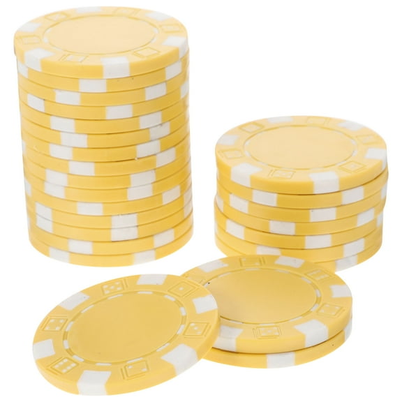Soimiss Plastic Poker Chips for Game Supplies and Accessories 50 Pieces White Color