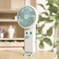 thumbnail image 4 of Xihbxyly Ventilador de Dos Aspersores, Motor Silencioso Sin Escobillas, Carga Usb, Ventilador Portátil de Escritorio, Ajuste de Cuatro Velocidades, Batería Integrada de 1000 Mah, Ideal para El Hogar,, 4 of 4