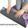 thumbnail image 3 of Purple Butterfly Pattern Hot Yoga Mat Towel Non Slip for Hot Yoga - Quick-Drying Yoga Mat Cover with 4 Corner Pockets with Travel Bag - Hot Yoga Towel Non Slip Grip Moisture Wicking Sweat 70"x26", 3 of 6