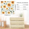 thumbnail image 6 of Yayeee 6 Pack Kitchen Dish Cloths Set for Washing Soft Drying Absorbent Microfiber Towels, Sunflowers and Leaves Pattern, 6 of 9