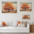thumbnail image 4 of Designart "Golden Canopy Red Oak Tree Majesty II" Floral Print on Natural Pine Wood, 4 of 5