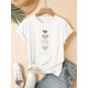 thumbnail image 2 of [Popular Choice] Women's Retro Style Black Heart Print T-Shirt - Round Neck, Short Sleeve, Polyester, Machine Washable for Summer Casual Sporty Look, Summer Casual Sporty, Fashion Tee For Adult, Men,, 2 of 6