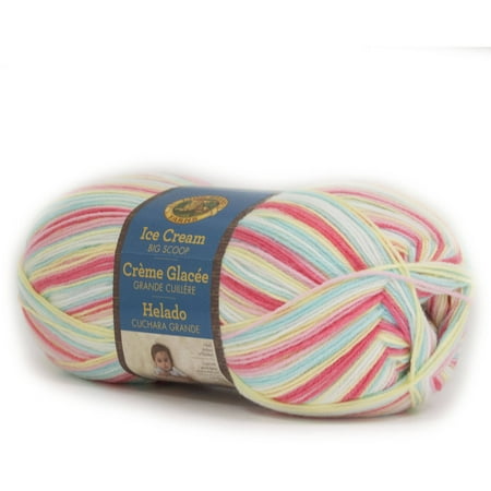 Lion Brand Yarn Ice Cream Big Scoop Single Skein Baby Yarn, Assorted (Best Strawberry Ice Cream Brand)