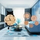 thumbnail image 2 of Reloj De Pared, Decoración De Pared, Regalos, Ligero, Sin Tictac, Adorno Colgante, Arte De Pared único De Ratán Tejido Para Dormitorio, Pasillo, Oficina, Hogar, Porche, 2 of 8