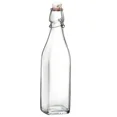 thumbnail image 2 of Botella De Vidrio Italiano con Tapón Hermético, Botella Reutilizable Almacenadora de Líquidos, Modelo Swing, Estilo Minimalista, Capacidad 1 Litro, 2 of 7