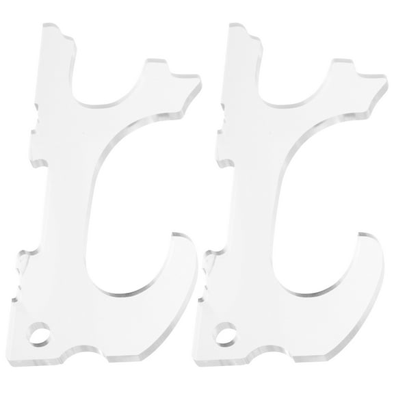 FESTFENDS Sword Holder Rack Acrylic Sword Display Stand 2Pcs 6.9X3In Transparent Wall Mounted