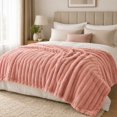 thumbnail image 5 of Oversized Flannel Walmart Blankets 79X91 Inches, Luxurious Soft Striped Plush Blanket for Bed and Sofa, Lightweight Breathable All-Season Comfort, 5 of 7