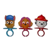 Paw Patrol Lollipop Party Favor Rings, Character Shaped Candy, Assorted Fruit Flavors, Pack of 18