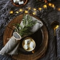 thumbnail image 3 of Agate Napkin Rings Set of 4 Natural Aagte Slice Square Acrylic Napkin Rings for Wedding Christmas Valentine's Day Dinner Napkin Decor (White), 3 of 6