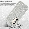 thumbnail image 4 of Compatible with Samsung Galaxy S23 Case Glitter Shockproof, Phone Samsung S23 Case Bling Sparkly TPU and PC Silicone Shiny Girl Women Thin Protective Cover (Silver), 4 of 12