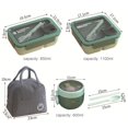 thumbnail image 3 of Giyblacko Portable Lunch Box Microwave Heating Leak Proof Lunchbox With Tableware For Travel Picnic Work (Color : 850ml White), 3 of 4