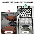 thumbnail image 5 of Outdoor Patio Cushion Covers 4 Pack Retro Moroccan Design Patio Chair Cushion Covers with Ties and Zipper Geometric Pattern Waterproof Outdoor Seat Cushion Covers for Patio Furniture 24"x24", 5 of 9