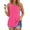 Hot Pink, variant on Womens Tank Tops Dressy Casual Sleeveless Blouses Crew Neck Pleated Tunic Shirts Summer Tops