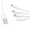 White, variant on 0.5m Portable USB to USB C Splitter Cable Power Adapter Line Can Link 4 Devices Simultaneously for Efficient Charging