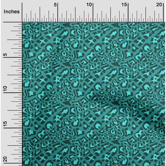 oneOone Polyester Spandex Teal Green Fabric Animal Skin Dress Material Fabric Print Fabric By The Yard 56 Inch Wide-WJ8