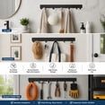 thumbnail image 4 of No-Drill Space Aluminum Wall Hook Rack, Heavy Duty Self-Adhesive Storage Hooks for Bathroom and Kitchen, Rust-Proof Towel and Coat Hanger, Multi-Size Wall Mounted Organizer, Size of XL, 1PC, 4 of 7