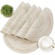 thumbnail image 5 of Granjero Gordo Juego de 6 manteles individuales redondos trenzados, lavables, de 15 pulgadas, para mesa de cocina, comedor, colores variados (marfil, 6), 5 of 5