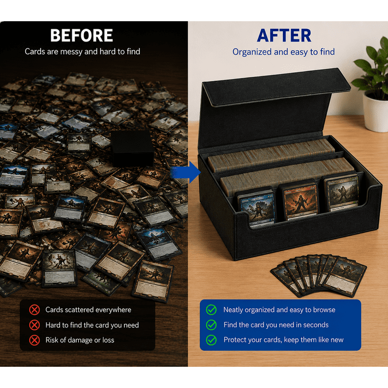 MaxGear Card Deck Box for Trading Cards Holds 1800+ Sleeved Cards