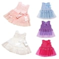 thumbnail image 5 of Summark Spring and summer girls sleeveless suspender dress princess dress, children's bow elegant embroidery lace princess dress cotton ball dress, cute lace short skirt dress, 5 of 6