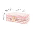 thumbnail image 2 of Unique Bargains 1 Pc Multi-functional Square Dots Makeup Bag for Travel Pink Plush, 2 of 5
